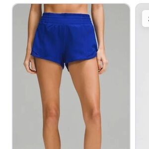 Lululemon Hottie Hot High Rise Shorts 4” Royal Blue Size 8